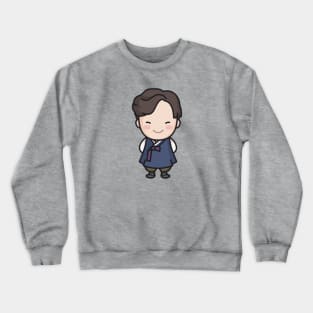 Cute Korean Groom in Traditional Clothing Cartoon Crewneck Sweatshirt